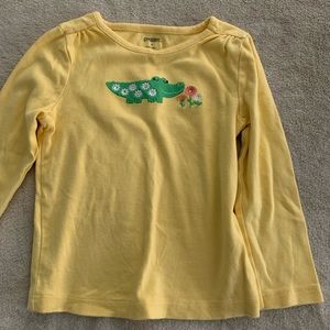 Size 4 yellow crocodile shirt Gymboree